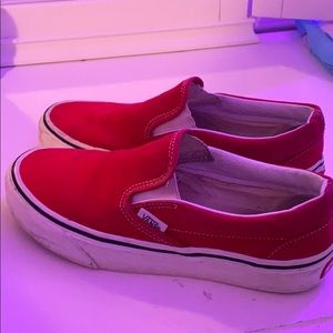 red slip on vans